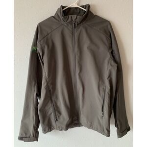MARMOT Mens Softshell Lined Full Zip Gray Grey Jacket Coat John Deere Golf LARGE